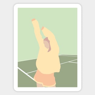 Tennis Player Girl Sticker